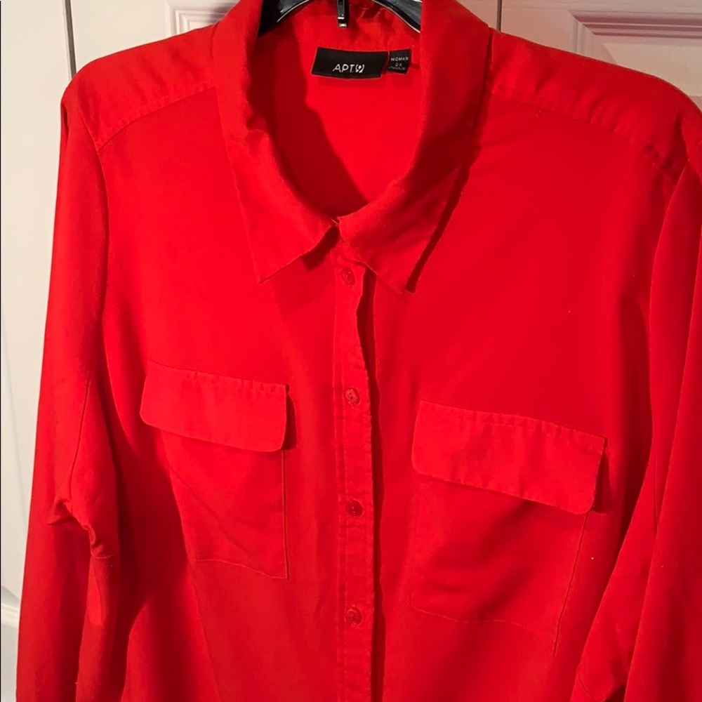Red Button-Down - Picture 2 of 3